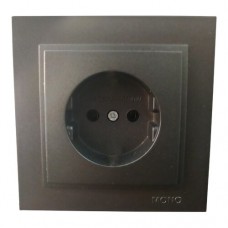 Розетка без заземлення серії Despina (Mono Electric). Колір Графіт