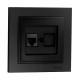 Розетка комп'ютерна (Rj45 Cat 6) серії Despina (Mono Electric). Колір Графіт