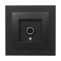 Розетка TV прохідна з екраном (11 dB) серії Despina (Mono Electric). Колір Графіт