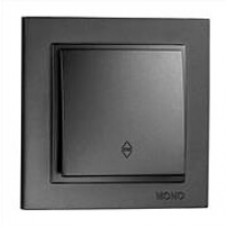 Вимикач одноклавішний прохідний серії Despina (Mono Electric). Колір Графіт