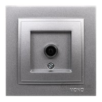 Розетка TV прохідна з екраном (11 dB) серії Despina (Mono Electric). Колір Срібло