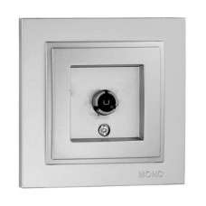 Розетка TV кінцева з екраном (11 dB) серії Despina (Mono Electric). Колір Срібло