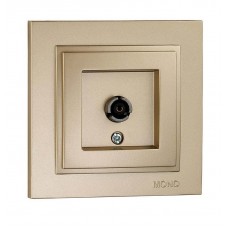 Розетка TV кінцева з екраном (11 dB) серії Despina (Mono Electric). Колір Титан