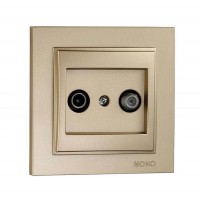 Розетка TV-Sat кінцева (1 dB) серії Despina (Mono Electric). Колір Титан