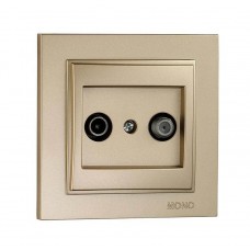 Розетка TV-Sat кінцева (1 dB) серії Despina (Mono Electric). Колір Титан