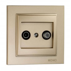 Розетка TV-Sat прохідна з (5 dB) серії Despina (Mono Electric). Колір Титан