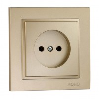 ⚡Розетка без заземления серии Despina (Mono Electric). Цвет Титан