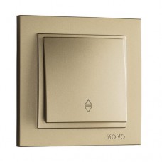 Вимикач одноклавішний прохідний серії Despina (Mono Electric). Колір Титан