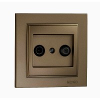 Розетка TV-Sat кінцева (1 dB) серії Despina (Mono Electric). Колір Бронза