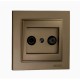 Розетка TV-Sat кінцева (1 dB) серії Despina (Mono Electric). Колір Бронза