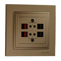 Аудіорозетка Hi-Fi два входи серії Despina (Mono Electric). Колір Бронза