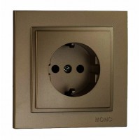 Розетка з заземленням одинарна серії Despina (Mono Electric). Колір Бронза Розетка з заземленням одинарна серії Despina (Mono Electric). Колір Бронза
