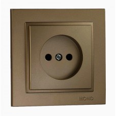 Розетка без заземлення серії Despina (Mono Electric). Колір Бронза