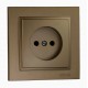 Розетка без заземлення серії Despina (Mono Electric). Колір Бронза