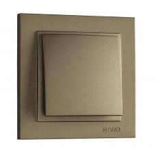 Вимикач одноклавішний серії Despina (Mono Electric). Колір Бронза