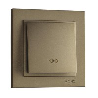 Перемикач прохідний проміжний серії Despina (Mono Electric). Колір Бронза