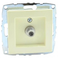 Механізм TV/SAT-розетки концевой серії Despina (Mono Electric) Кремовий з панелью