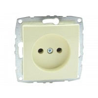 ⚡Механизм розетки без заземления 10А серии Despina (Mono Electric) Крем с панелью