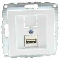 Механізм USB-розетки з панеллю серії Despina Mono Electric крем (500-001705-144) Механізм USB-розетки з панеллю серії Despina Mono Electric крем (500-001705-144)