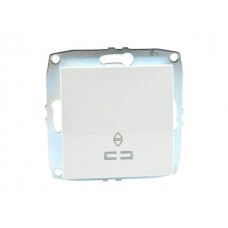 Механизм одноклавишного выключателя проходного с подсветкой 10А серии Despina (Mono Electric) Белый с клавишей