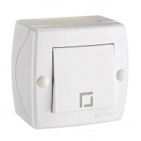 Выключатель одноклавишный серии Octans. Цвет Белый