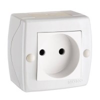 Розетка без заземления серии Octans. Цвет Белый
