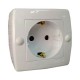 Розетка с заземлением серии Octans. Цвет Белый