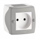 Розетка без заземлення серії Octans (Mono Electric). Колір Сірий