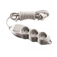 Подовжувач 3 гнізда 2 м з заземленням серії Orion (Mono Electric)