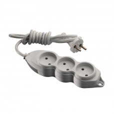 Подовжувач 3 гнізда 1,5 м без заземлення серії Orion (Mono Electric)