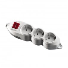 Подовжувач 3 гнізда з заземленням и вимикач серії Orion (Mono Electric)