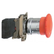 XB4BS8442 Кнопка аварійної зупинки Schneider Electric XB4-B, червона, метал. основа, 1NC