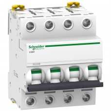⚡Автоматический выключатель Schneider Electric Acti9 iC60Н 63A, 4P, C, 10кА (A9F89463)