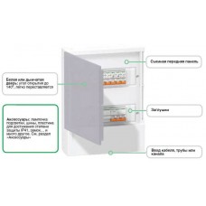 Щит навесной Mini Pragma прозрачные двери, 1 ряд, 8 модулей, Schneider Electric, Италия (MIP12108T)