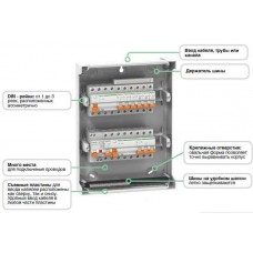 Щит навесной Mini Pragma прозрачные двери, 1 ряд, 8 модулей, Schneider Electric, Италия (MIP12108T)