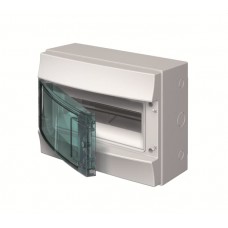 Шкаф распределительный IP65  Mistral встроенный, прозрачные двери 12M с винтовым N/PE клеммником, 22 подключений (1SLM006501A1202)