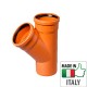 Тройник монтажный PVC для наружной канализации Redi O200/200x45°