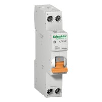 ⚡Дифференциальный автомат Schneider Electric АД63 К Домовой, 16А, 30мА, 1P+N, C (12522)