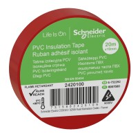 Ізолента Schneider Electric ПВХ 19мм/20м. Колір "Червоний" (2420100) Ізолента Schneider Electric ПВХ 19мм/20м. Колір "Червоний" (2420100)