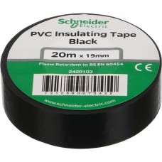 ⚡Изолента Schneider Electric ПВХ 19мм/20м. Цвет "Черный" (2420103)