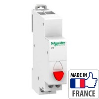 Кнопка управления на DIN-рейку Schneider Electric Acti 9 iPB, простая кнопка, 1NC, красная