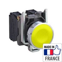 XB4BA51 Кнопка з пружинним поверненням Schneider Electric XB4-B, жовта, метал. основа, 1NO
