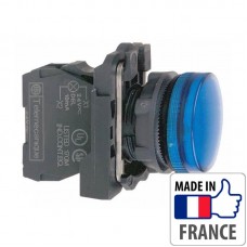 Кнопка с подсветкой Schneider Electric XB5-A, синий светодиод, пластик. основание, 1NO/1NC, 230-240В XB5AW36M5