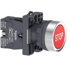 XA2EA4342 Кнопка ХА2, пружинная поворотная, красная с "STOP", 1НЗ