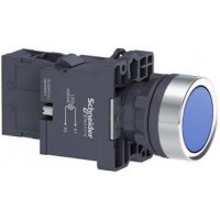 XA2EW36Q1  Кнопка с подсветкой, LED, 380В, синяя, 1НО
