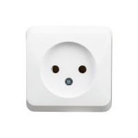 Розетка без заземлюючого контакта та захисних шторок Prima Біла WDE001000