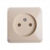 Розетка без заземлюючого контакта та захисних шторок Prima Кремова WDE001100