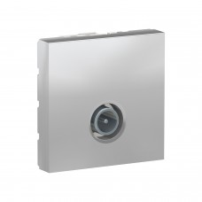 ⚡Розетка TV одинарна 2 модулі Unica New алюміній (NU346230)