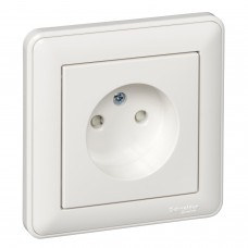 Розетка без заземления со шторками, W59 16А в сборе, белый (RS16-151-18)
