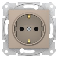 SDN3000168 Розетка з заземленням і захисними шторками 16А Sedna. Колір Титан SDN3000168 Розетка з заземленням і захисними шторками 16А Sedna. Колір Титан